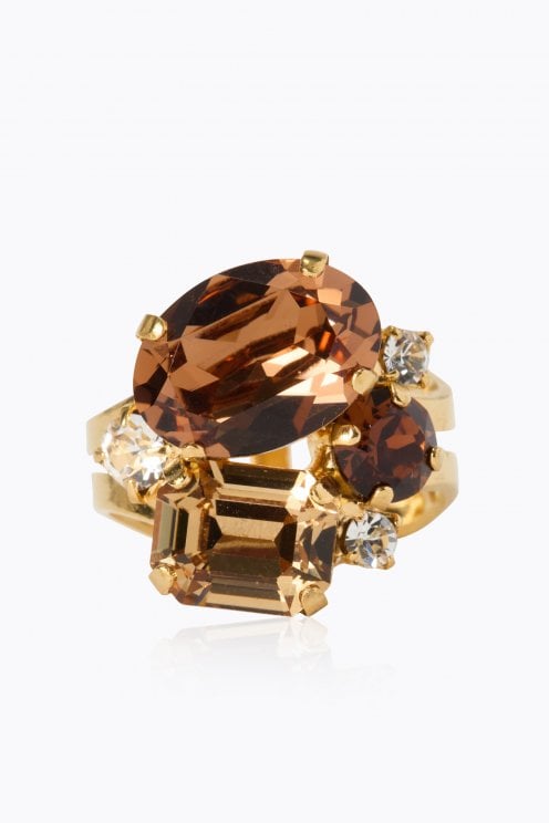 Mini Carolina Ring Gold/topaz