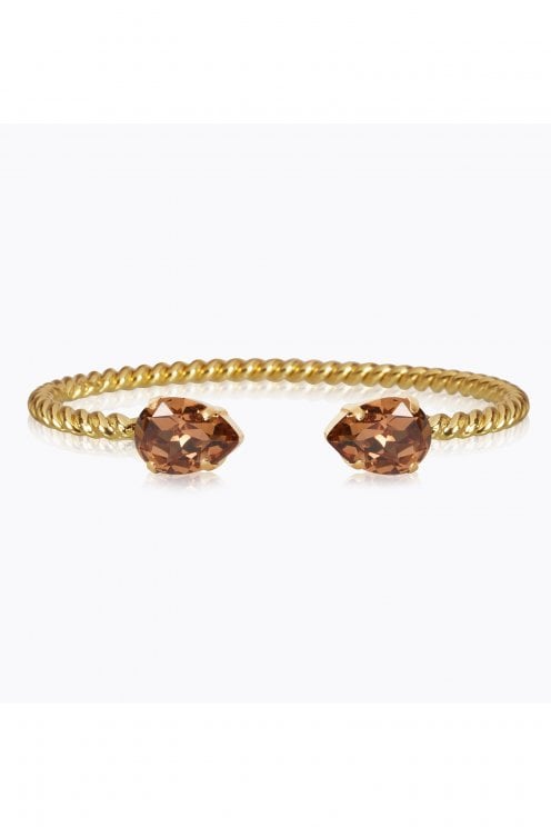 Mini Drop Bracelet Gold/smoke Topaz