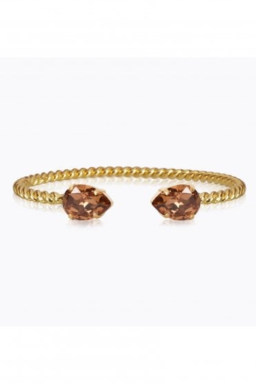 Mini Drop Bracelet Gold/smoke Topaz