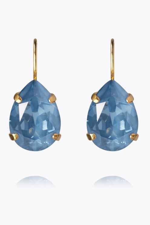 Mini Drop Clasp Earrings Gold/denim Ignite