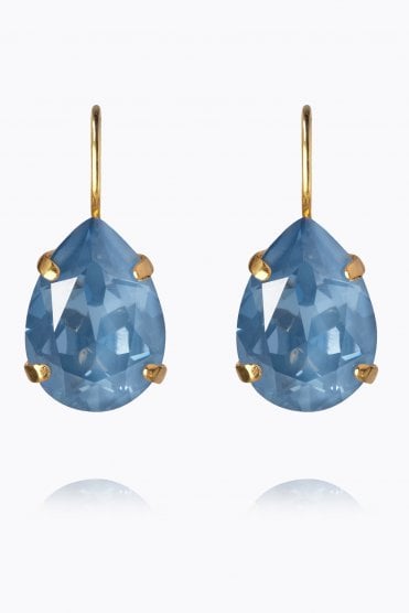 Mini Drop Clasp Earrings Gold/denim Ignite
