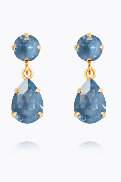 Mini Drop Earrings Gold/denim Ignite