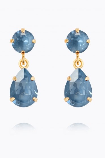 Mini Drop Earrings Gold/denim Ignite