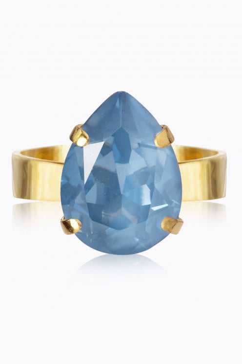 Mini Drop Ring Gold/denim Ignite