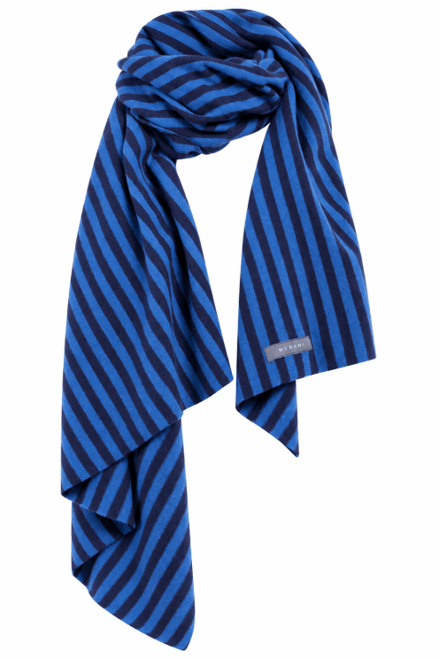 Mini Stripe Soft Knit Scarf Oceano