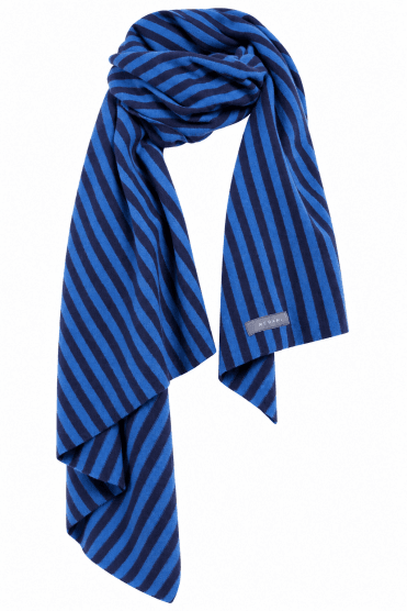 Mini Stripe Soft Knit Scarf Oceano