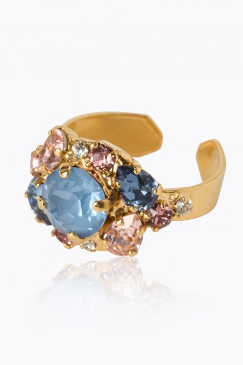 Molly Ring Gold/smoke Blue