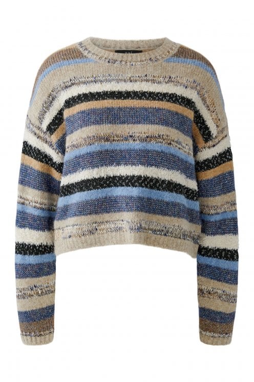 Multicolour Stripe Pullover Light Brown/blue