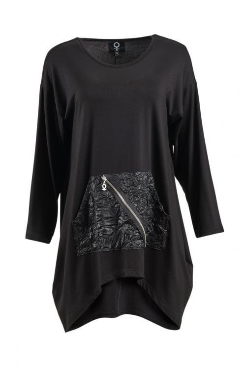 Long Jersey Top With Crinkle Detail