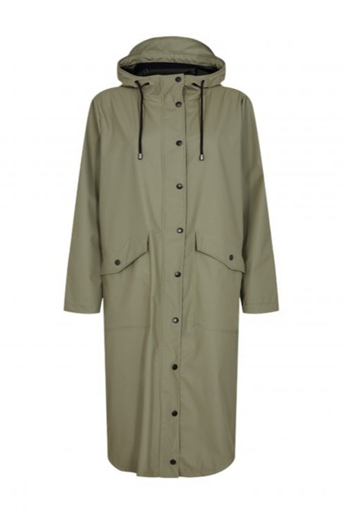 Nova Pu Coat Dusty Olive