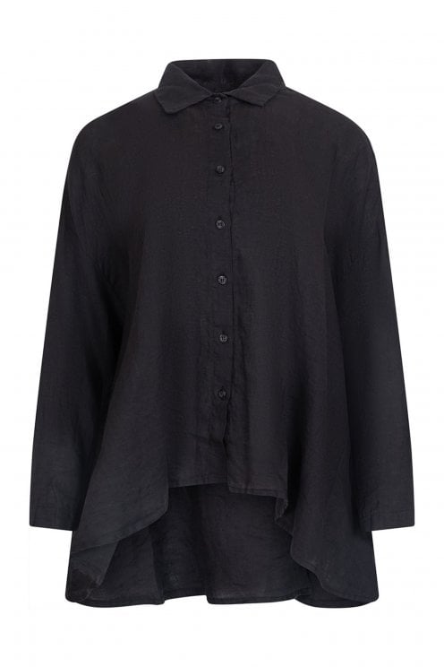 Oversize Linen Shirt Anthracite