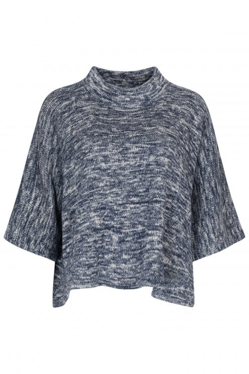 Oversize Marl Knit Blue