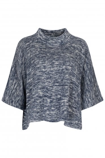 Oversize Marl Knit Blue