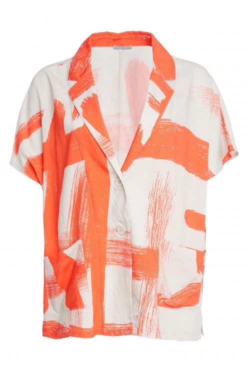Paintwork Print Jacket Camelia