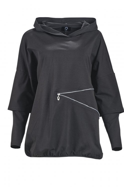 Pantone Hooded Top Plain Black