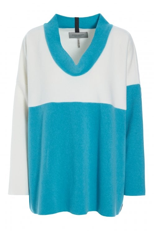 Patch Pullover Lagoon/Off White