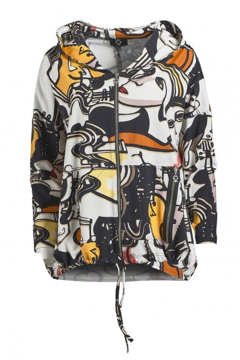 Picasso Print Jacket White Print