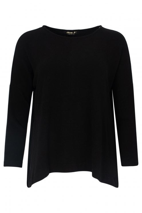 Plain Fleece Relaxed Pullover Nero