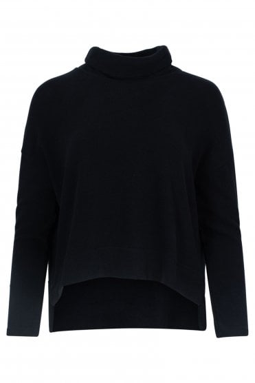 Plain Fleece Roll Neck Pullover Notte