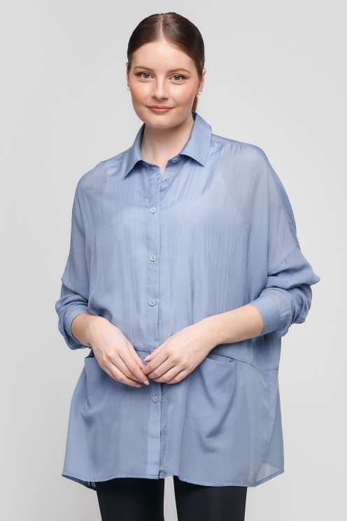 Pocket Blouse Blue