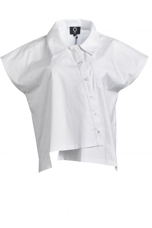 Poplin Asymmetric Shirt White