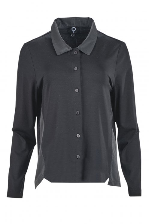 Print Button Through Top Plain Black