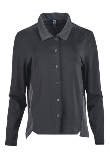 Print Button Through Top Plain Black