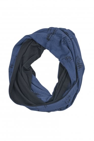 Print Loop Scarf Blue