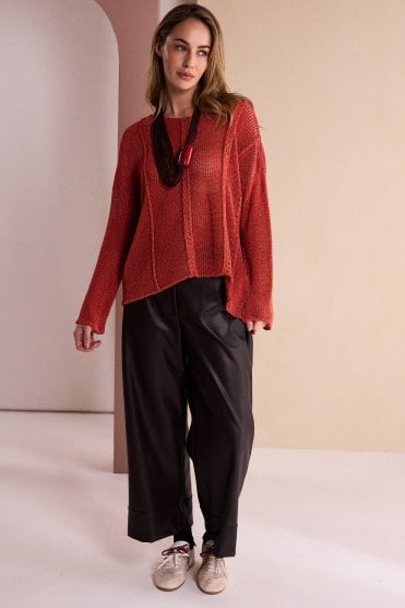 Round Neck Knit With Cut Away Hem Tigerlily