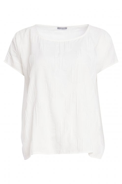Round Neck Top Off White