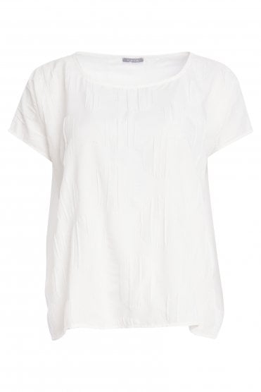 Round Neck Top Off White