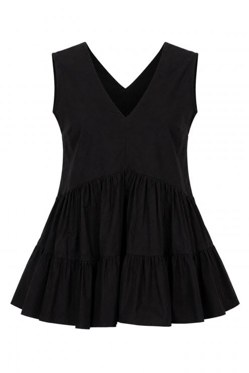 Ruffle Top Black