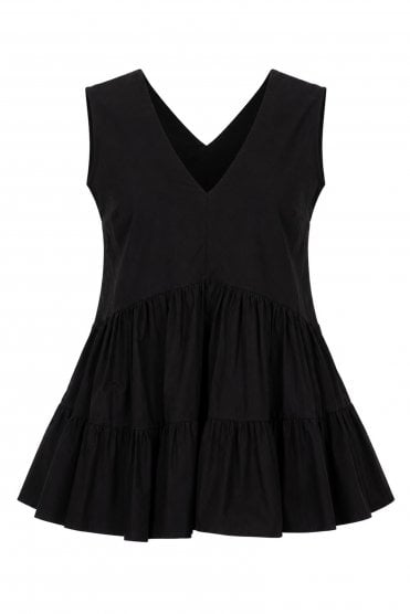 Ruffle Top Black
