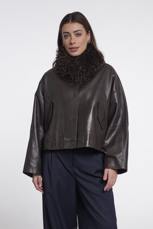 Scarf With Magnet Closure Coffee Roast