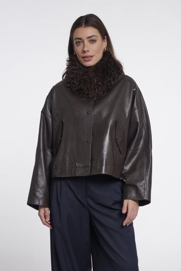 Scarf With Magnet Closure Coffee Roast