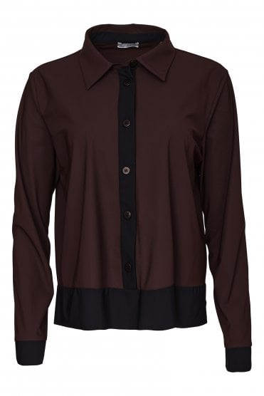 Shirt With Button Front Choko/black