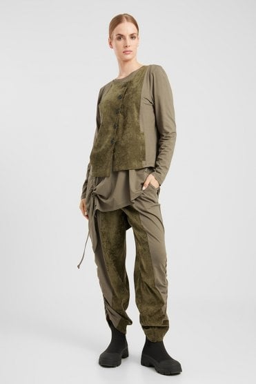 Short Cardigan Vetiver Green