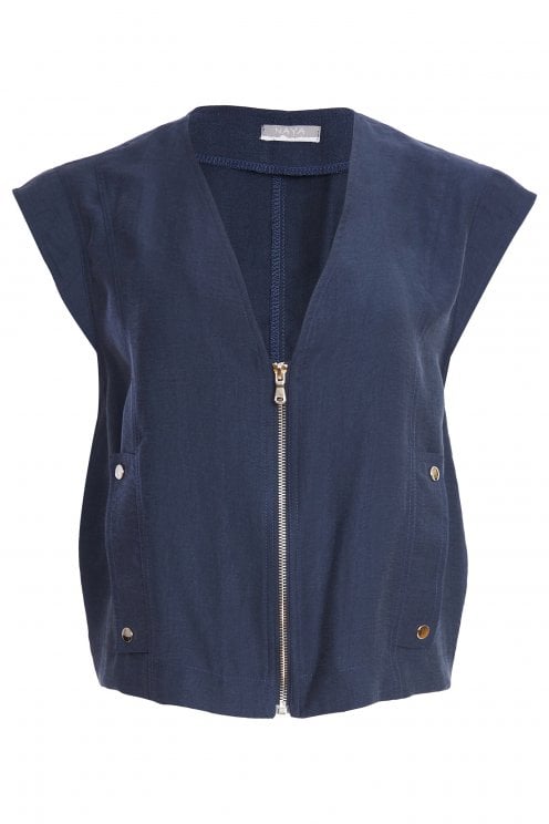 Short V-neck Zip Top Eclipse