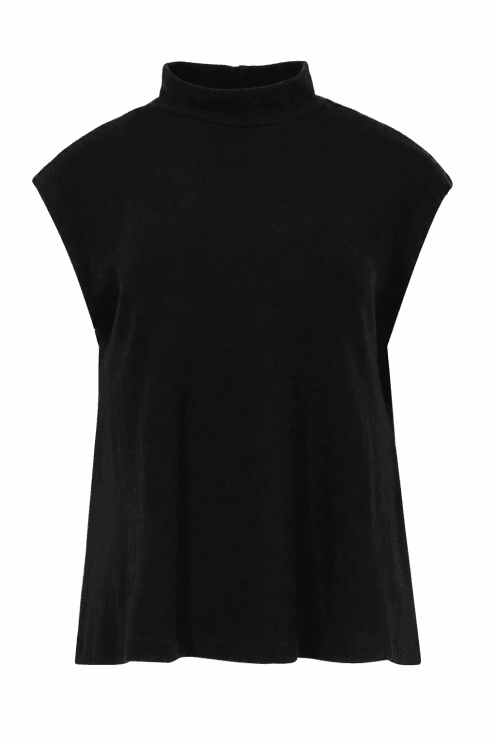 Sleeveless Fleece Slipover Nero