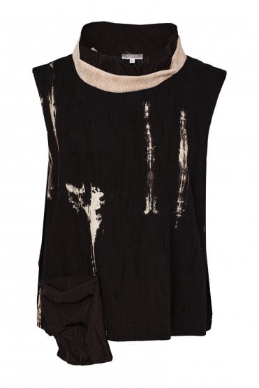 Sleeveless Placement Print Top