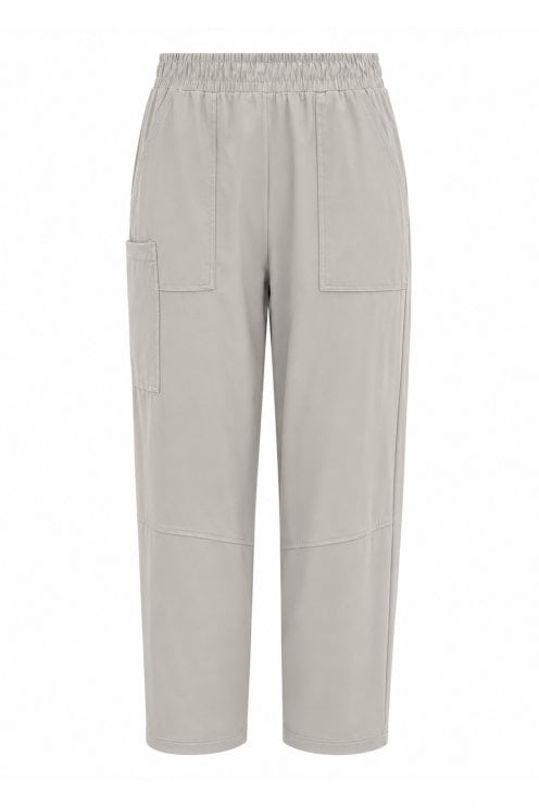 Slim Leg Pants With Side Pocket Ash