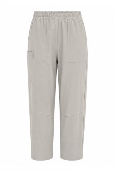 Slim Leg Pants With Side Pocket Ash