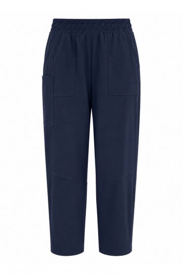 Slim Leg Pants With Side Pocket French Blue