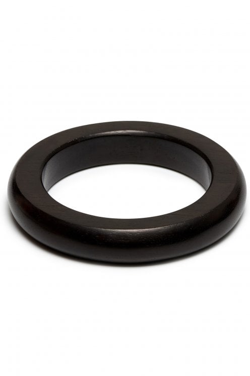 Slim Wood Bangle Black 