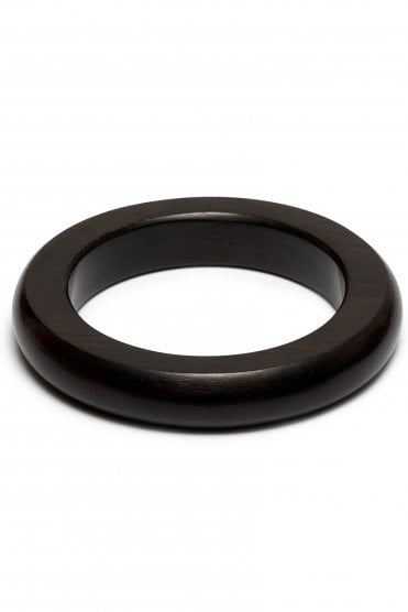 Slim Wood Bangle Black 