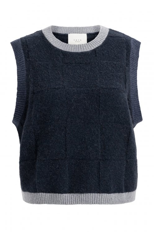Slipover With Contrast Trims Cat Black