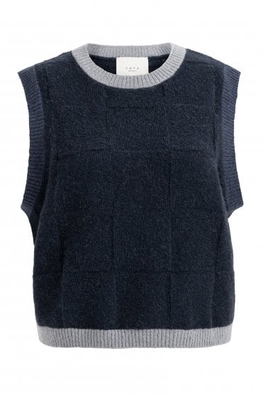 Slipover With Contrast Trims Cat Black