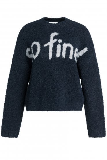 So Fine Pullover Cat Black