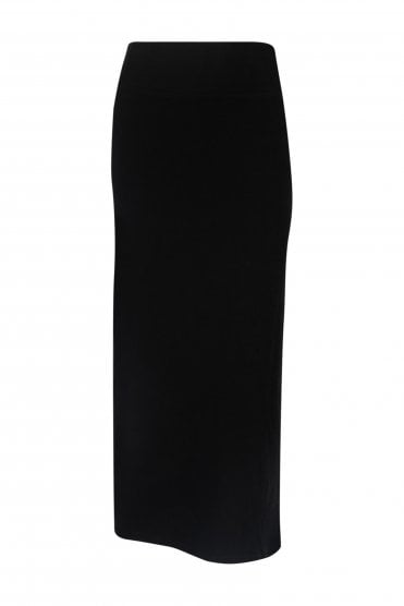 Soft Knit Skirt Black