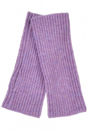 Soft Shimmer Knitted Cuffs Amethyst